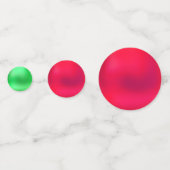 クリスマスグリーンとレッドテーブルの紙吹雪 コンフェッティ (正面)