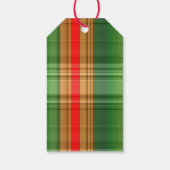 クリスマスグリーンとレッドプレイドギフトラベル ギフトタグ (裏面)