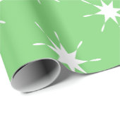 クリスマスグリーンと星の白 ラッピングペーパー (ロールコーナー)