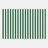 クリスマスグリーンと白ストライプの色 ラッピングペーパーシート (正面3)