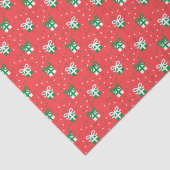 クリスマスグリーンと白プレゼントとポケドット 薄葉紙 (詳細)