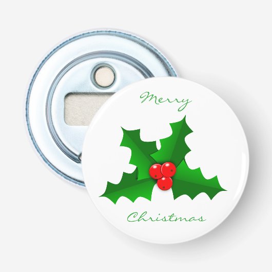 クリスマスグリーンと赤いホリーサンダー_コーブ 栓抜き (正面)