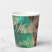 クリスマスグリーンと赤 紙コップ (正面)