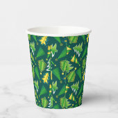 クリスマスグリーンと金ゴールドツリー 紙コップ (左)