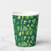 クリスマスグリーンと金ゴールドツリー 紙コップ (右)