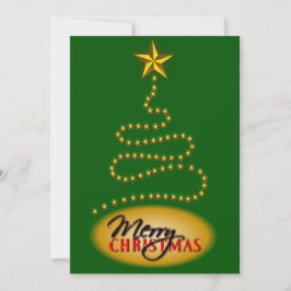 クリスマスグリーンと金ゴールドパーティの招待状招待状 招待状