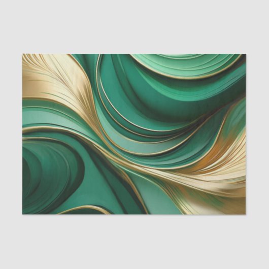 クリスマスグリーンと金ゴールド- 薄葉紙 (正面)