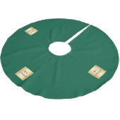 クリスマスグリーンのビジネスロゴ ブラッシュドポリエステルツリースカート (アングル)