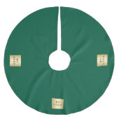 クリスマスグリーンのビジネスロゴ ブラッシュドポリエステルツリースカート (正面)