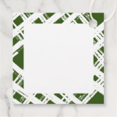 クリスマスグリーンのラッピングエレガントクリスマス フェイバータグ (裏面)