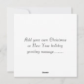 クリスマスグリーンの写真グリーティングカード。 シーズンカード (裏面)