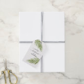 クリスマスグリーンの冬の葉 ギフトタグ (より糸付き)