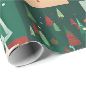 クリスマスグリーンの木 ラッピングペーパー (ロールコーナー)