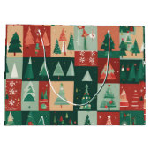 クリスマスグリーンの木 ラージペーパーバッグ (裏面)