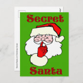 クリスマスグリーンの秘密のサンタ シーズンポストカード (正面/裏面)