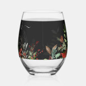 クリスマスグリーンの結婚式 ステムなしワイングラス (右)