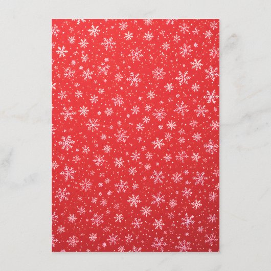 クリスマスグリーンの葉エレガントな結婚式の詳細 エンクロージャーカード (裏面)