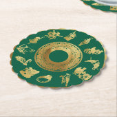 クリスマスグリーンの12日 ペーパーコースター (アングル)