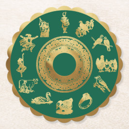 クリスマスグリーンの12日 ペーパーコースター