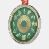 クリスマスグリーンの12日 メタルオーナメント (左)