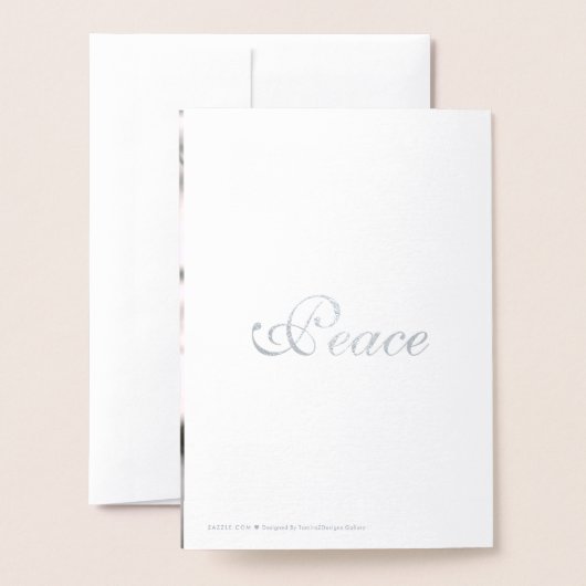 クリスマスグリーンオーナメントボールゴールドフォイルカード 箔カード (裏面封筒付き)