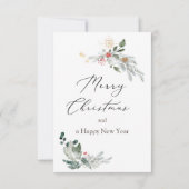 クリスマスグリーンクラッカーのフラットカード (裏面)