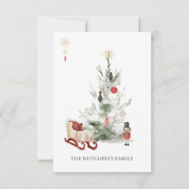 クリスマスグリーンクラッカーのフラットカード
