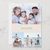 クリスマスグリーンクリーム4枚の写真スタイリッシュシンプル シーズンカード (正面)