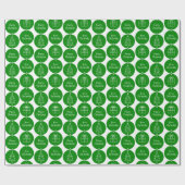 クリスマスグリーンサカスタムークルズファミリー名 ラッピングペーパー (フラット)