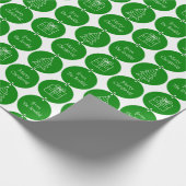 クリスマスグリーンサカスタムークルズファミリー名 ラッピングペーパー (角)