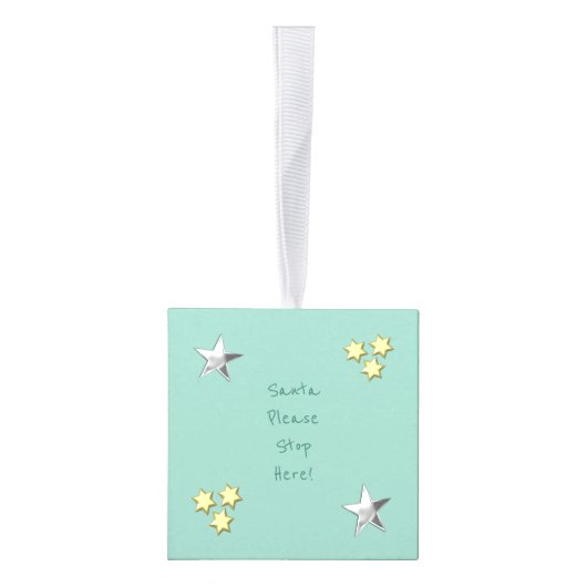 クリスマスグリーンサンストップタお願いここ雪だるま キューブオーナメント (右)