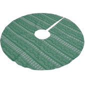 クリスマスグリーンシルバーホリデモダンーズ ブラッシュドポリエステルツリースカート (アングル)