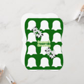 クリスマスグリーンシーズングリーティングフラットグリーティングカード カード (正面/裏面インサイチュ)