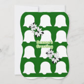 クリスマスグリーンシーズングリーティングフラットグリーティングカード カード (正面)