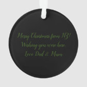 クリスマスグリーンストーンの装飾 オーナメント (裏面)