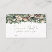 クリスマスグリーンスワッグおむつラッフルチケット エンクロージャーカード (正面)