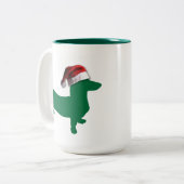 クリスマスグリーンダシュント ツートーンマグカップ (正面左)