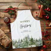 クリスマスグリーンツリー |メリークリスマス エプロン