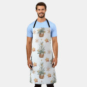 クリスマスグリーンツリー |メリークリスマス エプロン (着用した状態)