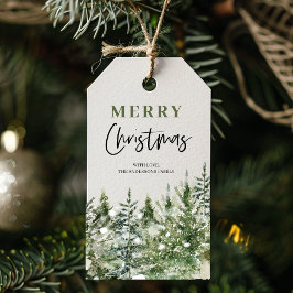 クリスマスグリーンツリー |メリークリスマス ギフトタグ