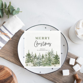 クリスマスグリーンツリー |メリークリスマス スタンダードランチョンナプキン