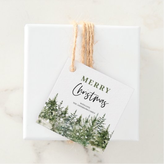 クリスマスグリーンツリー |メリークリスマス フェイバータグ (インサイチュ)
