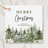 クリスマスグリーンツリー |メリークリスマス フェイバータグ (正面)