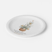 クリスマスグリーンツリー |メリークリスマス ペーパープレート (アングル)