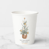 クリスマスグリーンツリー |メリークリスマス 紙コップ (裏面)
