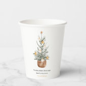 クリスマスグリーンツリー |メリークリスマス 紙コップ (正面)