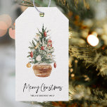 クリスマスグリーンツリー | Merry Christmas Giftラベル ギフトタグ<br><div class="desc">これらの楽しい水の色のクリスマスツリーのギフトのラベルで素朴あなたの休日の贈り物に素朴な魅力のtouchを追加。詳細に気に注目してデザインされたこのギフトラベルは、あなたのクリスマスプレゼントのための完璧な仕上げtouchである。</div>