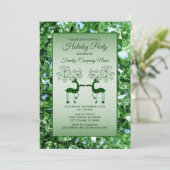 クリスマスグリーントナカイトレンディーホリデー 招待状 (スタンド正面)