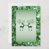 クリスマスグリーントナカイトレンディーホリデー 招待状 (裏面)