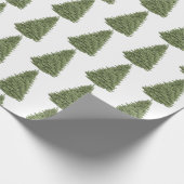 クリスマスグリーンパイン ラッピングペーパー (角)